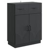 vidaXL Buffet com gaveta Preto 66 x 34,5 x 87 cm Derivados de Madeira
