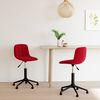 vidaXL Cadeiras de jantar girat&oacute;rias 2 pcs veludo vermelho tinto