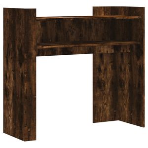 vidaXL Mesa consola 100x35x90 cm derivados de madeira carvalho fumado