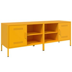 vidaXL M&oacute;veis de TV 2 pcs 68x39x50,5 cm a&ccedil;o amarelo mostarda