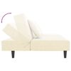 vidaXL Sof&aacute;-cama de 2 lugares + 2 almofadas/apoio p&eacute;s veludo cor creme