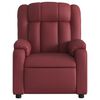vidaXL Poltrona massagens reclin. elétrica couro artif. vermelho-tinto