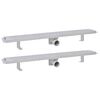 VidaXL Dreno de chuveiro linear 2 pcs onda 830x140 mm a&ccedil;o inoxid&aacute;vel