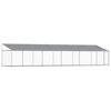vidaXL Jaula para c&atilde;o com telhado/porta 10x2x2m a&ccedil;o galvanizado cinza