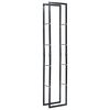 vidaXL Suporte para lenha 40x25x200 cm a&ccedil;o preto