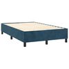 vidaXL Cama boxspring com colch&atilde;o 120x200 cm veludo azul-escuro