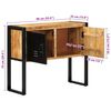 vidaXL Armário consola 90x35x75 cm madeira maciça áspera manga