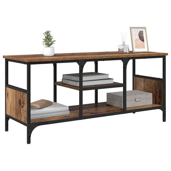 vidaXL Gabinete para TV Madeira Antiga 100 x 35 x 45 cm