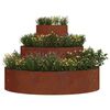 vidaXL Vaso de Jardim Castanho 90 x 90 x 20 cm