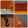 vidaXL Tenda de campismo cabana p/ 4 pessoas imperme&aacute;vel cinza/laranja