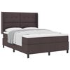 vidaXL Cama Box com colch&atilde;o Castanho escuro 160 x 200 cm tecido