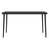 vidaXL 7 pcs conjunto de jantar para jardim com almofadões preto
