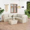 vidaXL 6 pcs conjunto lounge de paletes + almofad&otilde;es madeira de abeto