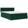 vidaXL Estrutura de cama otomana com colch&atilde;o 140x200 cm verde escuro