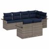 vidaXL Conjunto de Sof&aacute; de Jardim 7 pcs Cinzeto Rattan Sint&eacute;tico