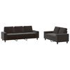 vidaXL 2 pcs conjunto de sof&aacute;s tecido preto