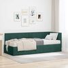vidaXL Estrutura de Cama de Canto com Colchão 2 pcs Verde Veludo