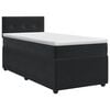vidaXL Cama box spring com colch&atilde;o Preto 90 x 200 cm Veludo
