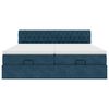 vidaXL Estrutura cama otomana colch&otilde;es 180x200 cm veludo azul escuro