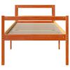 vidaXL Estrutura cama c/ cabeceira 75x190 cm pinho maci&ccedil;o castanho-mel