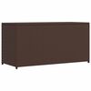 vidaXL Caixa de arruma&ccedil;&atilde;o para jardim 120x50x60 cm vime PE castanho