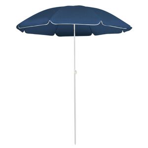 vidaXL Guarda-sol de jardim com poste de a&ccedil;o 180 cm azul