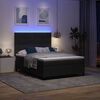 vidaXL Cama Box Spring LED com colch&atilde;o Preto 140 x 200 cm Veludo