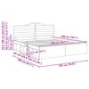 vidaXL Estrutura da Cama com cabeceira Carvalho Defumado 200 x 200 cm