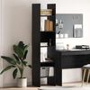 vidaXL Gabinete de Livros Carvalho Preto 40 x 35 x 180 cm