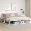 vidaXL Estrutura de cama sem colchão branco 200x200 cm metal