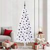 vidaXL Árvore de Natal Artificial com 300 LEDs Branco 210 cm PVC e Aço