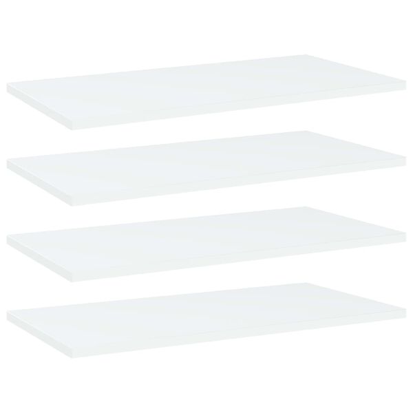 vidaXL Prateleiras para estante 4 pcs 60x30x1,5cm contraplacado branco