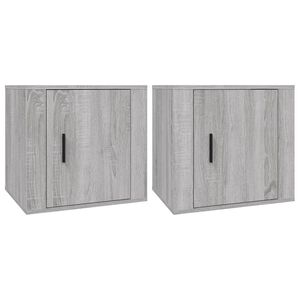 vidaXL Mesas de cabeceira 2 pcs 50x39x47 cm sonoma cinzento