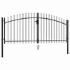 vidaXL Port&atilde;o de cerca de porta dupla Woerden com topo em forma de lan&ccedil;a 299,5x149,5 cm