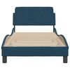 vidaXL Estrutura de cama com cabeceira Dover 80x200 cm veludo azul