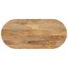 vidaXL Tampo de mesa oval 90x40x3,8 cm madeira de mangueira maci&ccedil;a
