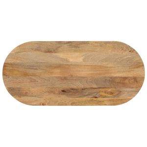vidaXL Tampo de mesa oval 90x40x3,8 cm madeira de mangueira maci&ccedil;a