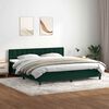 vidaXL Cama com molas colch&atilde;o 200x210 cm veludo verde-escuro
