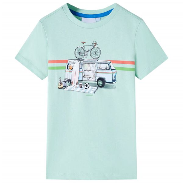 T-shirt infantil menta-claro 140