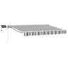 vidaXL Estrutura de Toldo Manual com LEDs Antracite e Branco 3 x 2,5 m