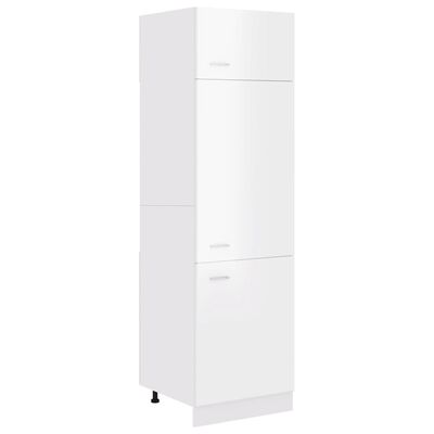 vidaXL Armário para frigorífico 60x57x207 cm contraplacado branco