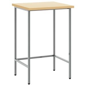 vidaXL Mesa de canto Cinzeto 55 x 55 x 85 cm A&ccedil;o e Madeira Engenharia