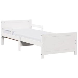 vidaXL Estrutura da Cama Branco 80 x 200 cm Madeira de Pinheiro S&oacute;lida