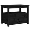 vidaXL Mesa de centro 71x49x55 cm pinho maci&ccedil;o preto