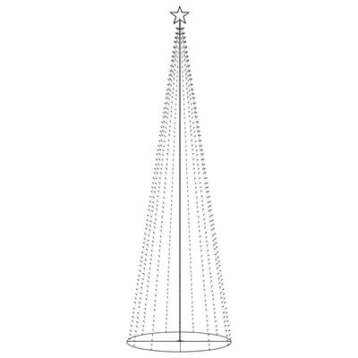 vidaXL Árvore de Natal em cone 752 luzes LED branco quente 160x500cm