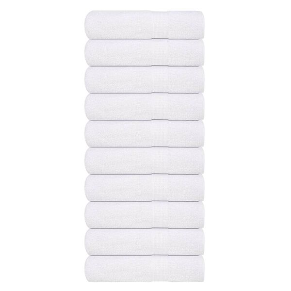 vidaXL Toalhas de banho FROGN 10 pcs 70x140 cm 360 g/m&sup2; branco