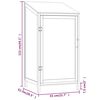 vidaXL Abrigo de jardim 55x52x112 cm madeira de abeto maciça