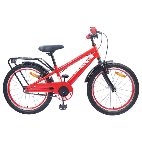 vidaXL Bicicleta Infantil 18 Polegadas para 5-7 anos Vermelho