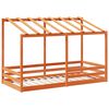 vidaXL Cama infantil com telhado 80x200 cm pinho maci&ccedil;o castanho-mel