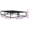 vidaXL Estrutura de cama 120x200 cm metal preto